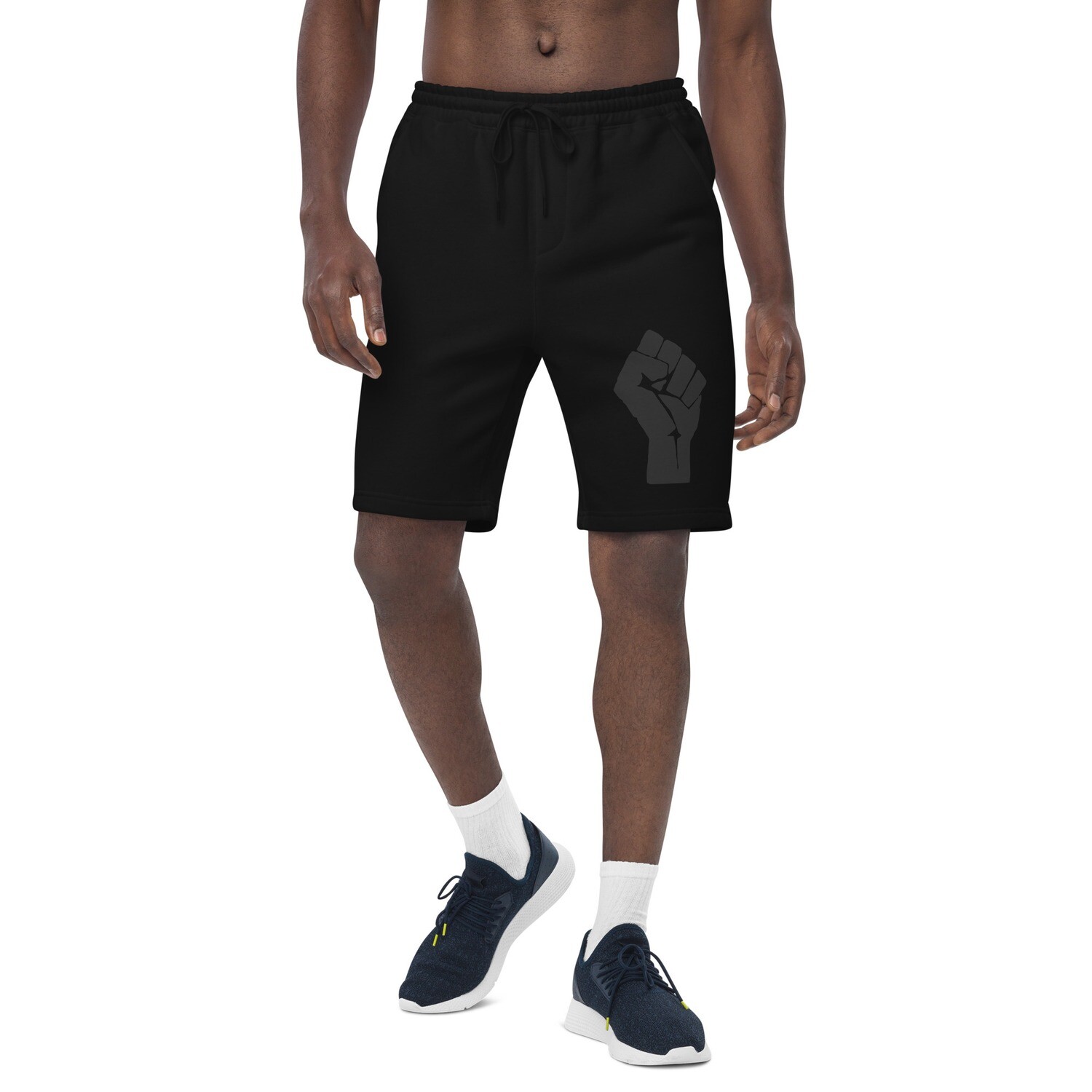 Black Fist Men&#39;s fleece shorts