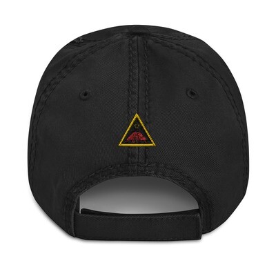 Black Fist Distressed Dad Hat