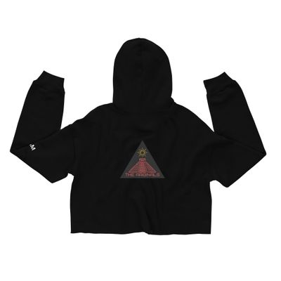 Aṣẹ' Crop Statement Hoodie – Black Pyramid Edition