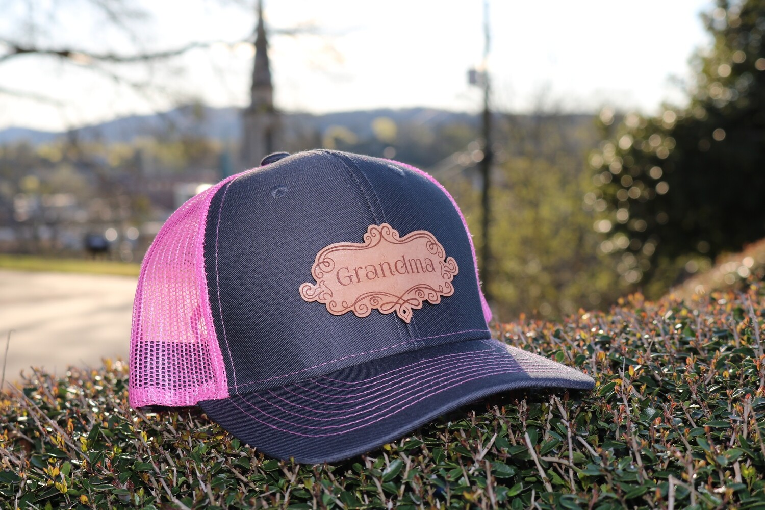 Grandma Leather Patch Hat
