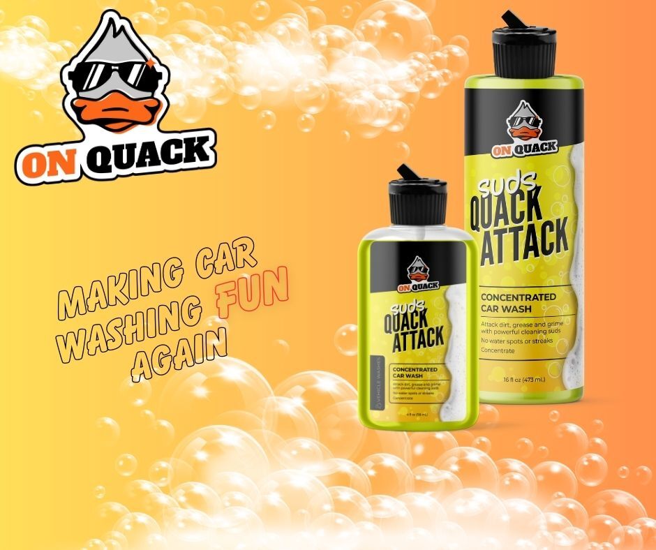 On Quack Attack Pack (Car Wash, Spray Wax, Tire Shine) – Like Water Off a  Duck's Back - Foster First Solutions - CA