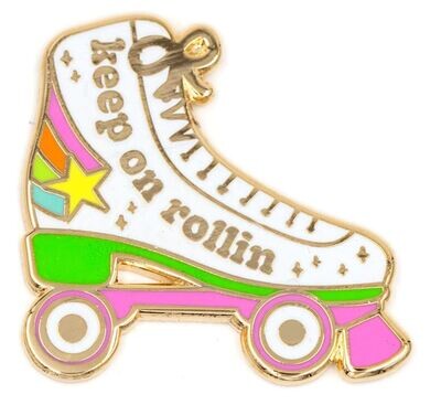 Keep On Rollin&#39; Roller Skate Pin