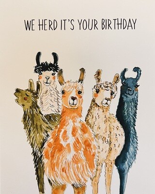 Herd It&#39;s Your Birthday Card