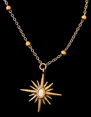 Feral Grandmother- Opal Starburst Necklace