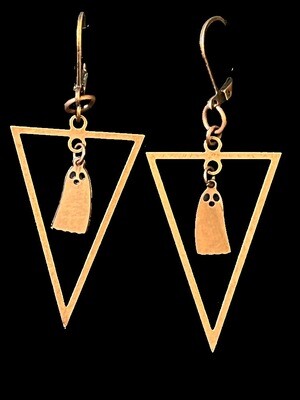 Feral Grandmother- Triangle Ghost Earrings