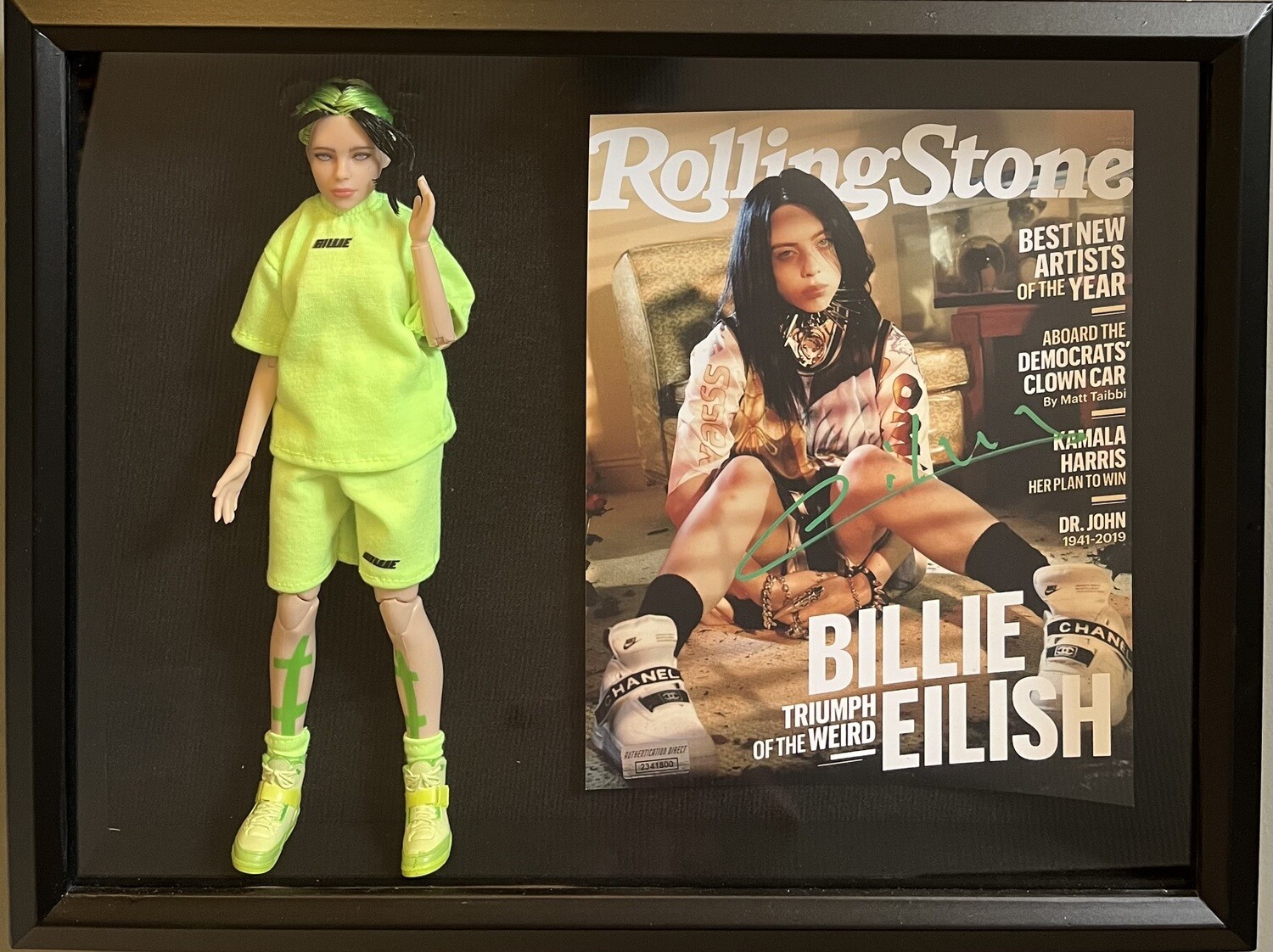 Signed Billie Eilish Display