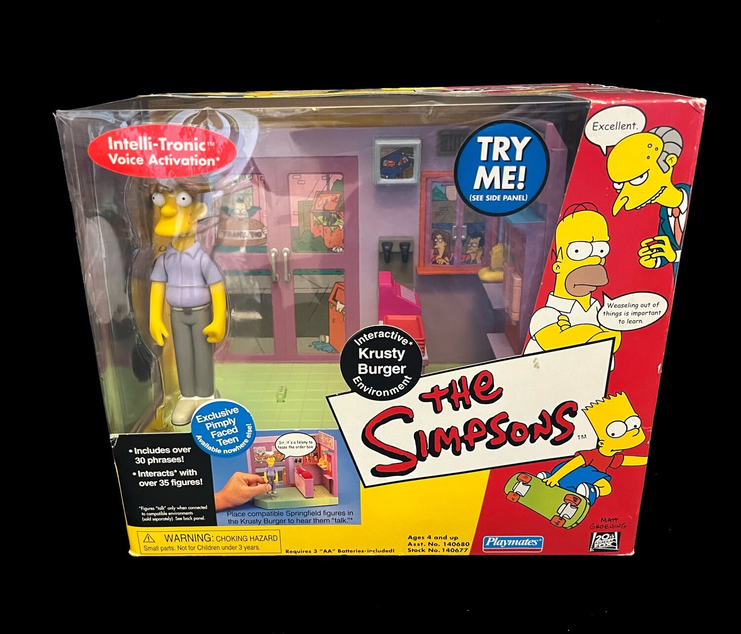 The Simpsons Playmates Set- Interactive Krusty Burger Environment