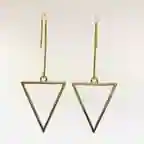 Gold Triangle Dangle Earrings