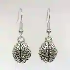 Silver Brain Earrings