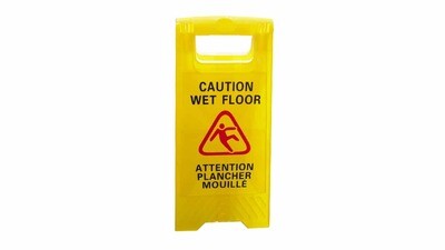 Caution Wet Floor Plastic Safety Sign