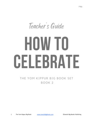 Yom Kippur Big Book Teacher&#39;s Guide
