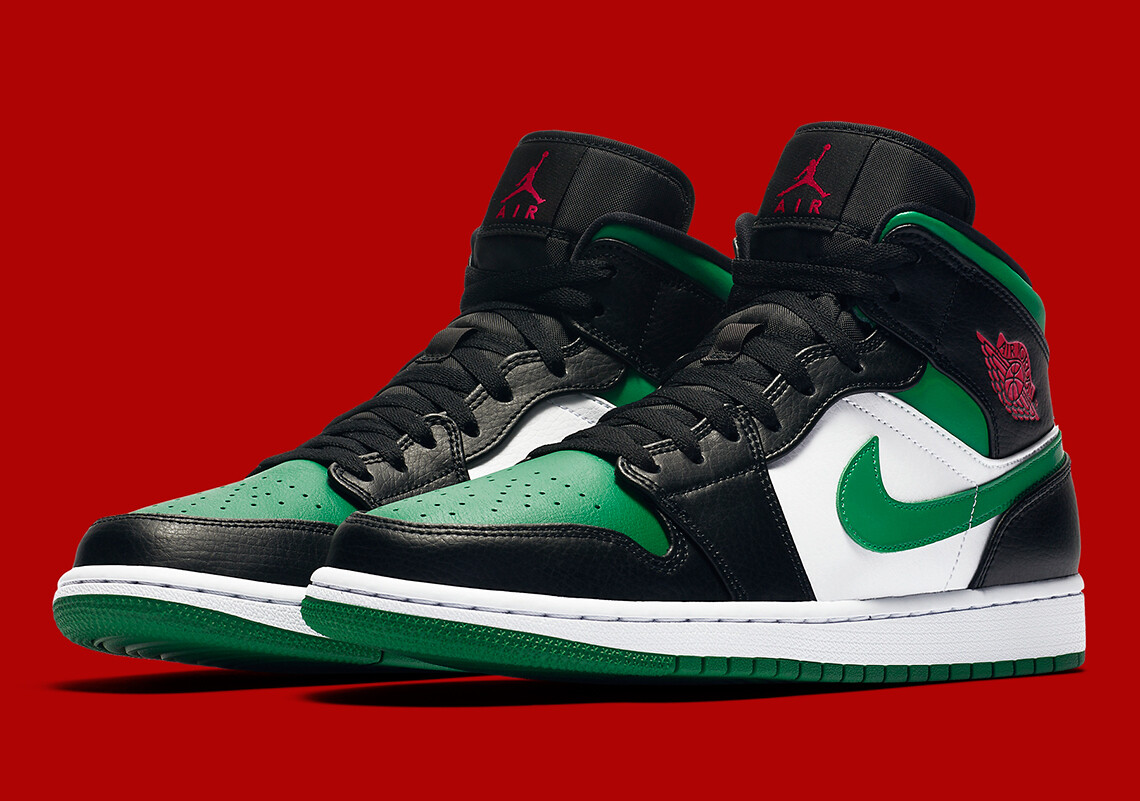 Air Jordan 1 Mid Green toe