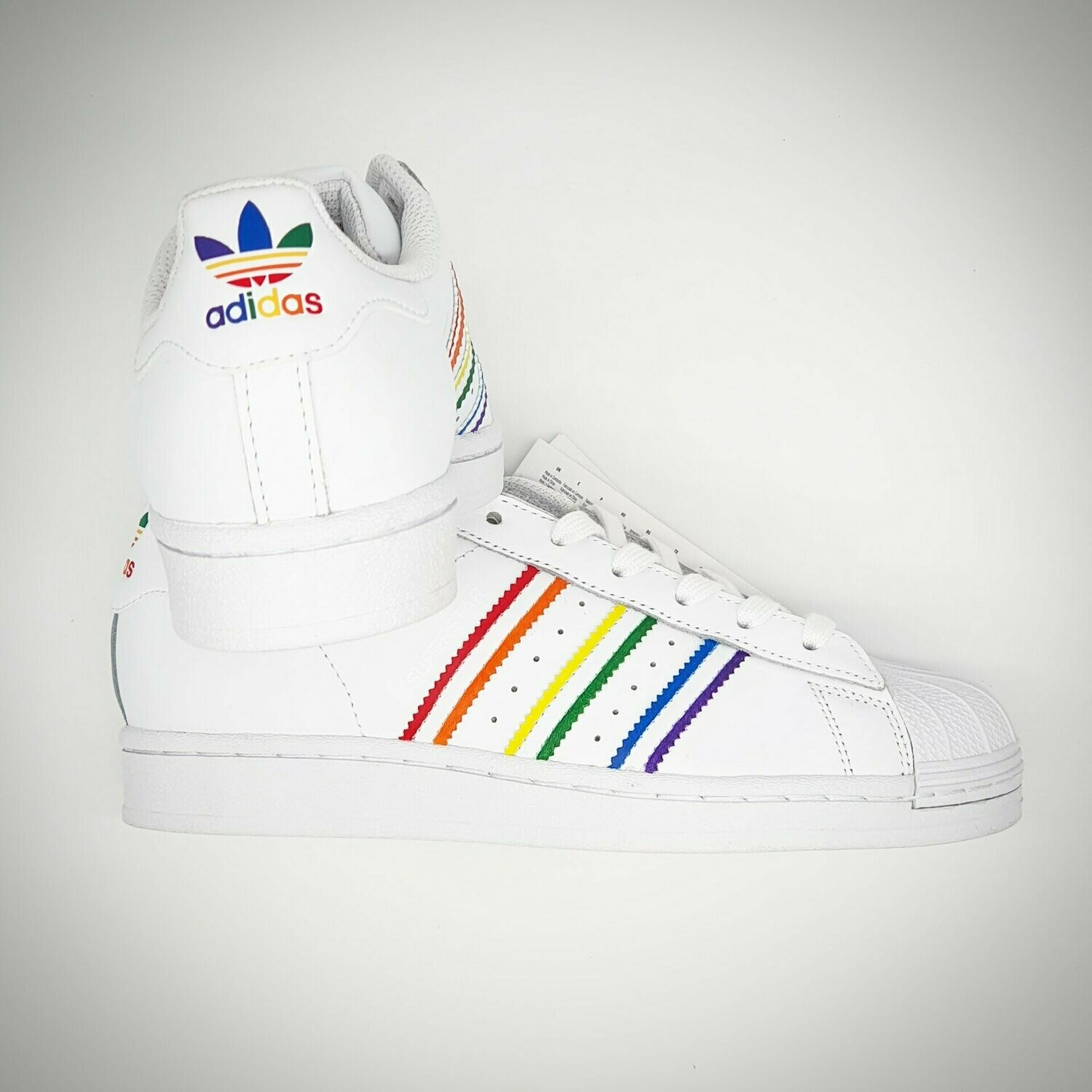 Pride - adidas custom - Superstar white