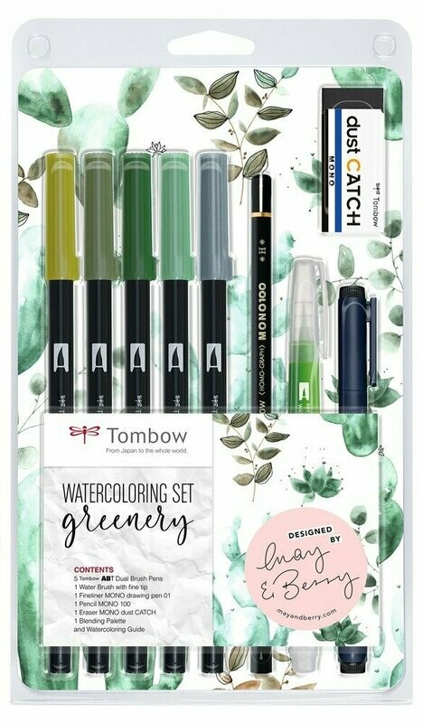 Watercoloring Set Greenery