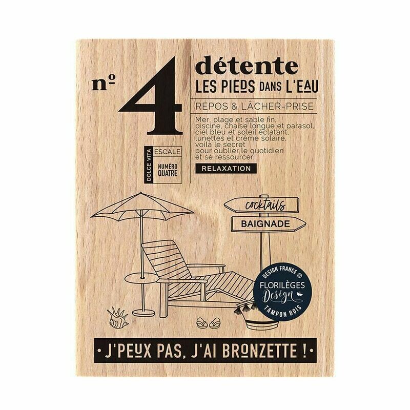 Dolce Vita - Sello de madera Les Pieds dans L'eau Dolce Vita - Sello de madera Les Pieds dans L'eau