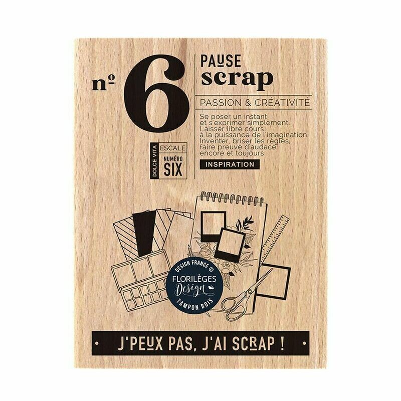 Dolce Vita - Sello de madera Pause Scrap Dolce Vita - Sello de madera Pause Scrap