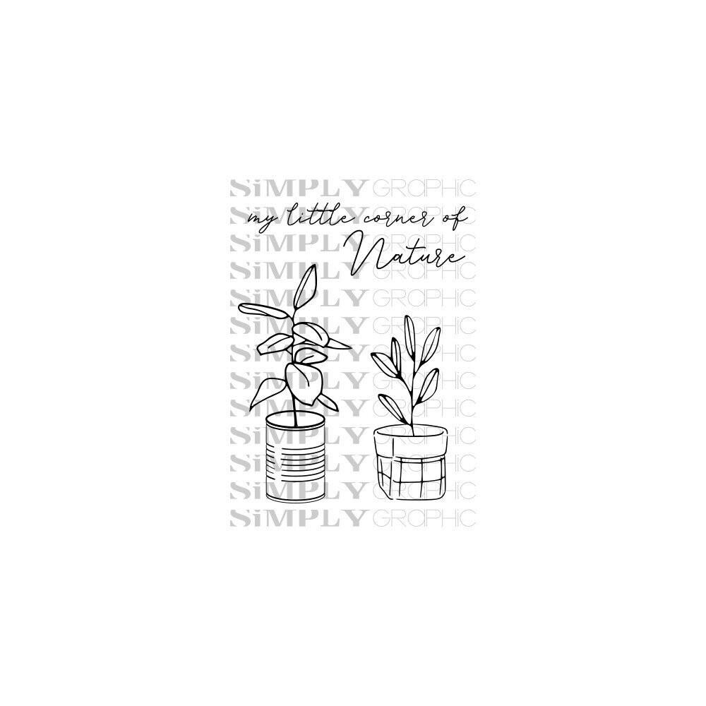 Simply Graphic - Sello Little corner of nature