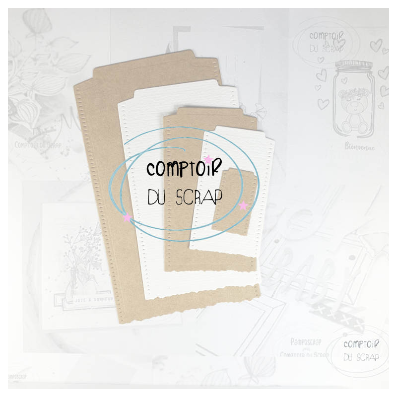 Troquel - Ensemble de tags déchirés