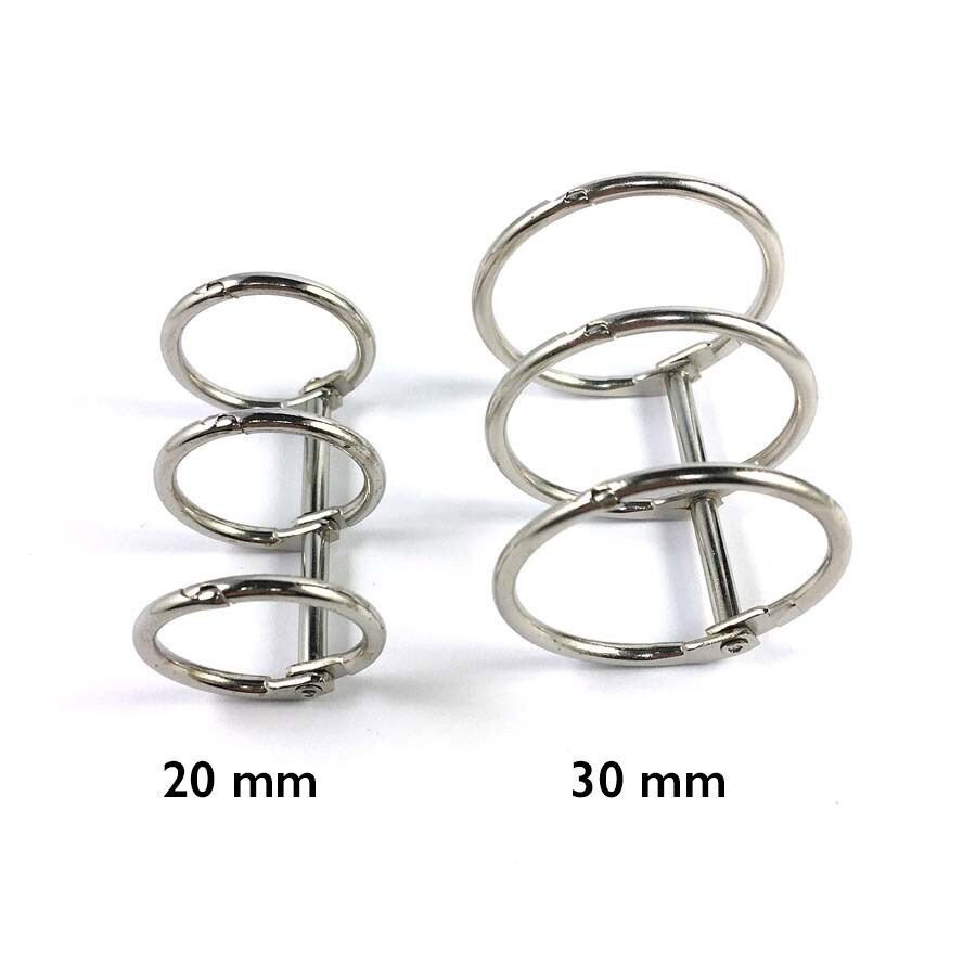 Anillas triples de 2 cm color plata