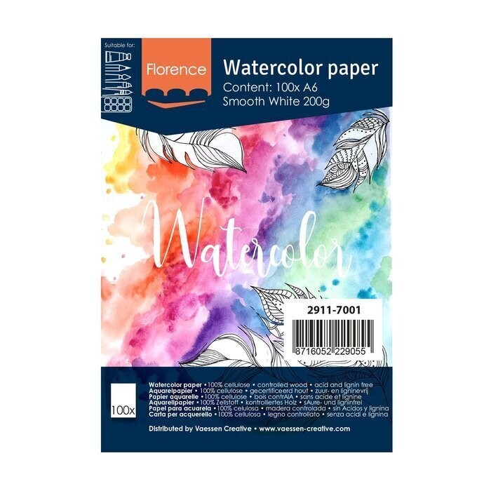 Watercolor paper 200gr  - A6