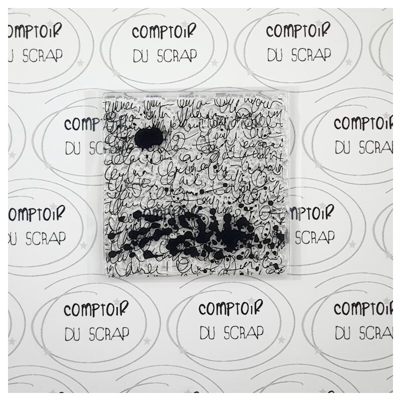 Sellos acrílicos - Faux texte taché