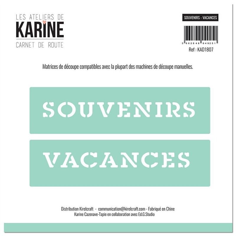 Carnet de route - Troquel Souvenirs Vacances
