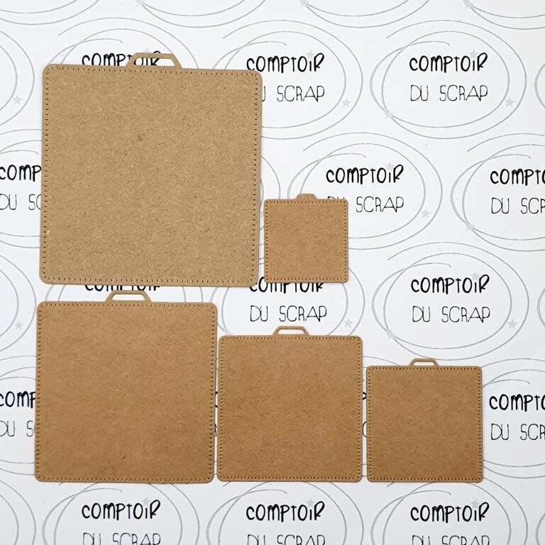 Troquel - 5 tags carrés