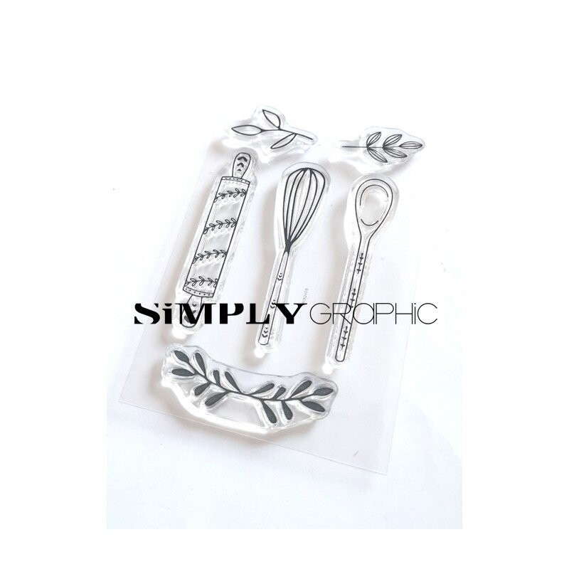 Simply Graphic - Sello Bouquet de d'utensiles
