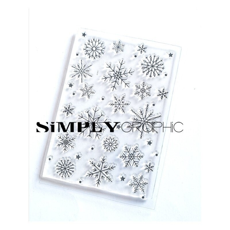 Simply Graphic -Sello acrílico Fond Flocons