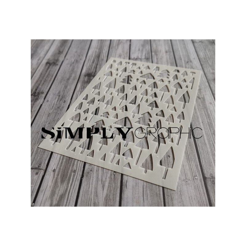 Simply Graphic - Stencil Fond sapins