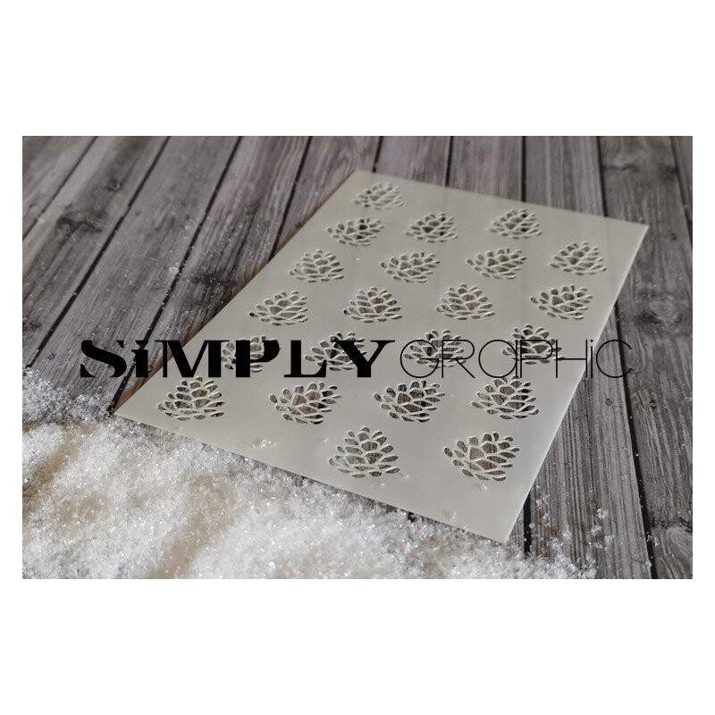 Simply Graphic - Stencil Fond de pommes de pin