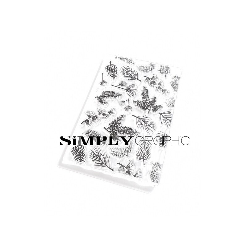 Simply Graphic -Sello acrílico Fond Branches de Pin