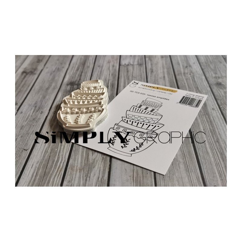 Simply Graphic - Sello Cling Tasses empilées