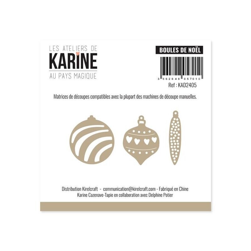 Les Ateliers de Karine - Troquel Boules de Nöel