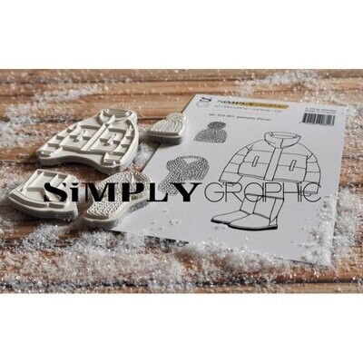 Simply Graphic - Sello cling Panoplie d'hiver