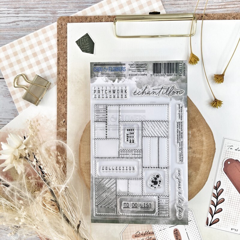 Fond Patchwork - Sellos acrílicos