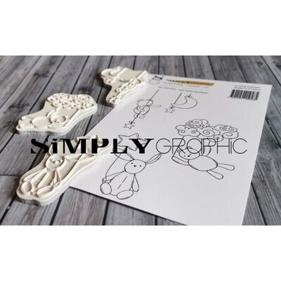 Simply Graphic - Sello Cling Amis doudou