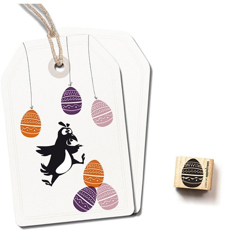 Cats on appletrees - Huevo Pascua rayas Mini