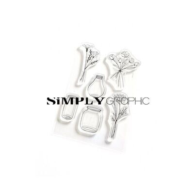 Simply Graphic - Sellos Acrílicos Bouquetes