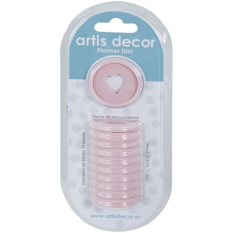 Planner disc - Corazón Rosa