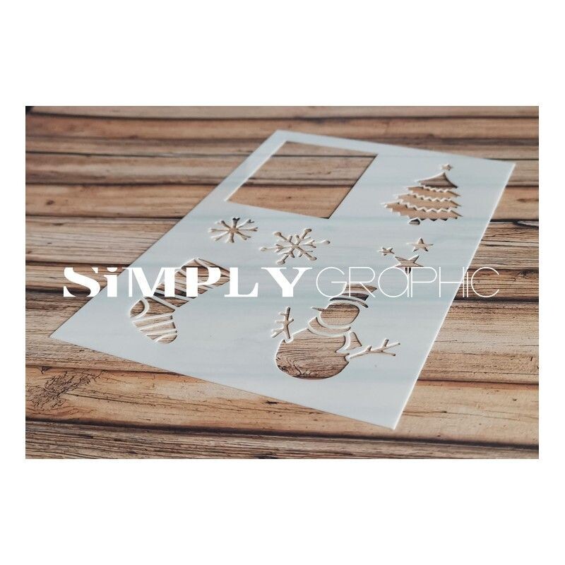 Simply Graphic - Stencil Petits cadres de Noël