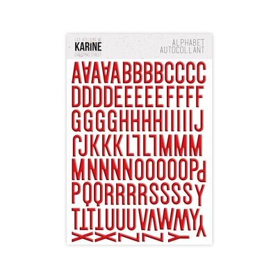 Christmas Street - Alphabet puffy rouge