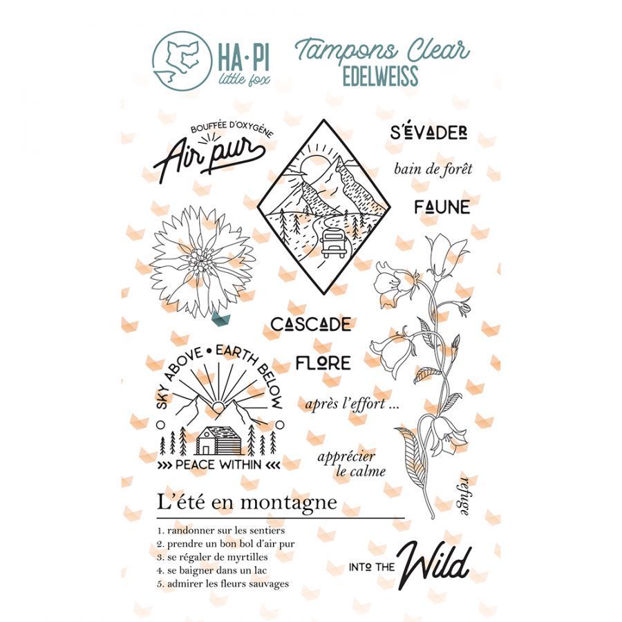 Edelweiss - Sellos acrílicos En montagne