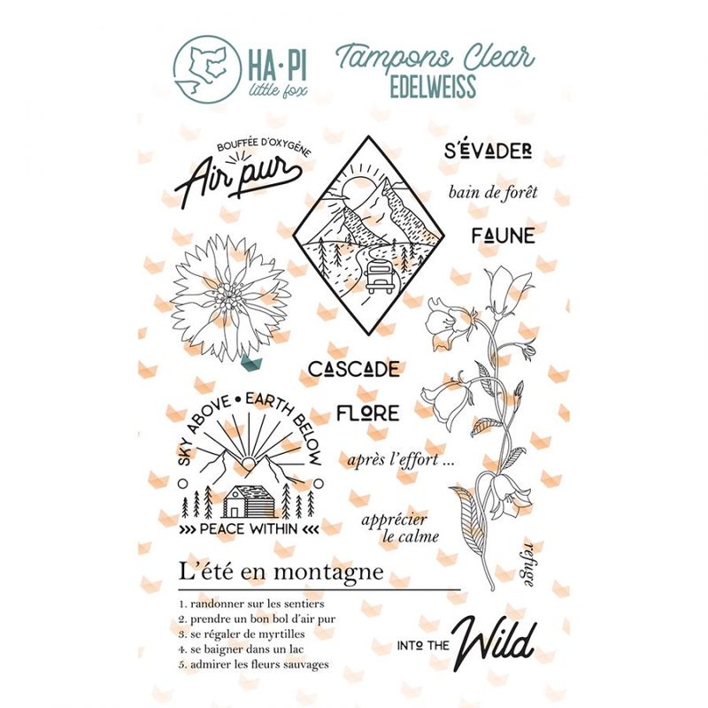 Edelweiss - Sellos acrílicos En montagne