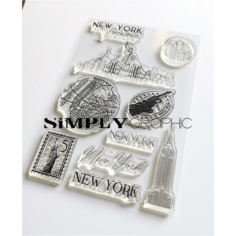 Simply Graphic - Sellos acrílicos Destination New York