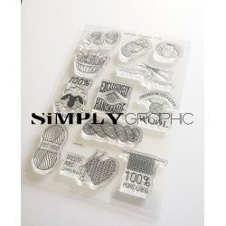 Simply Graphic - Sellos acrílicos 100% pure laine