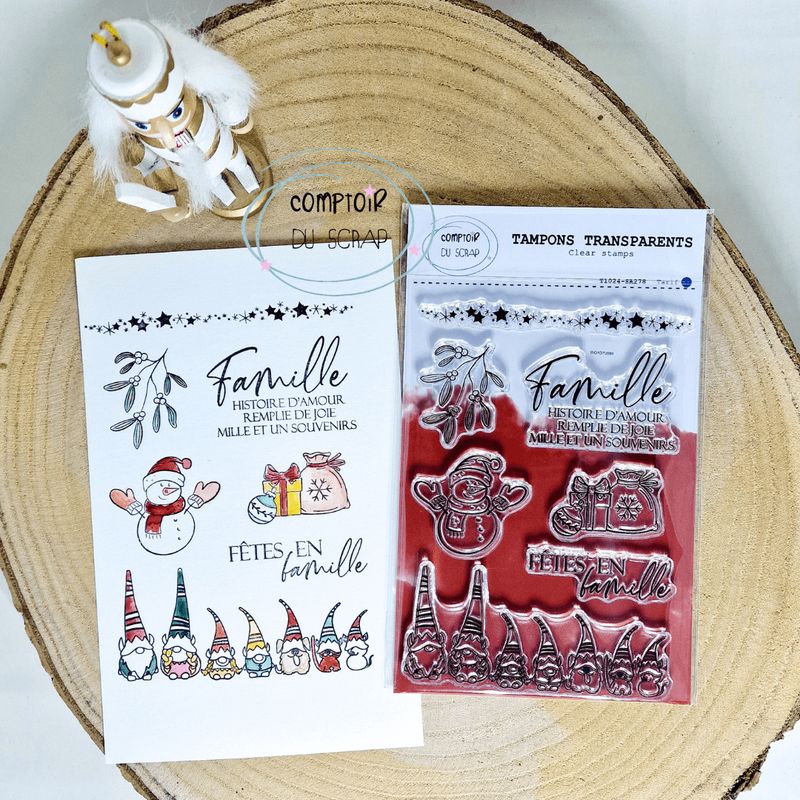 Cozy Christmas - Sellos acrílicos Fêtes en famille