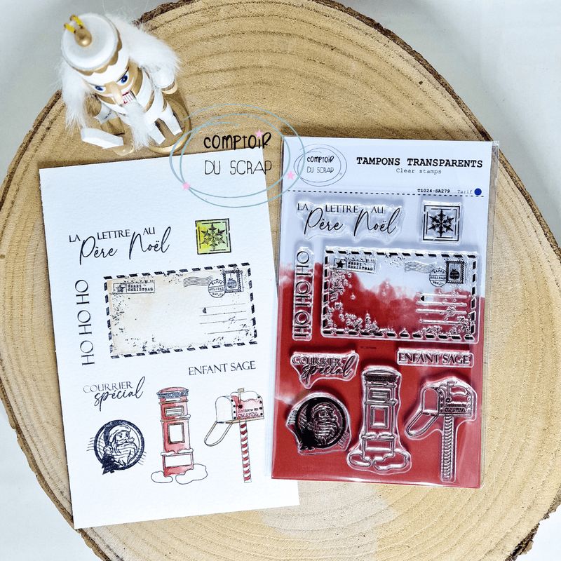 Cozy Christmas - Sellos acrílicos Lettre au Père Noël