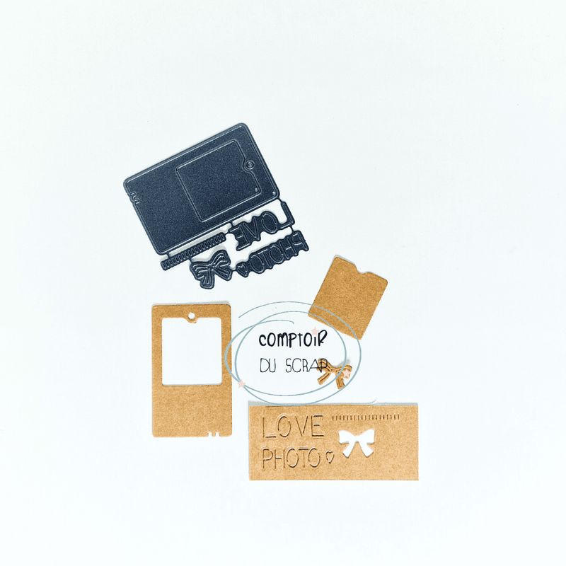 Cozy Christmas - Troquel Tag et mots Love Photo