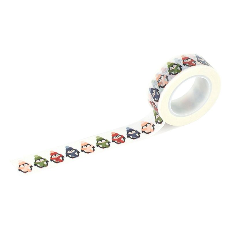 Chilling with my snowmies - Washi tapes Bundled Up Penguins